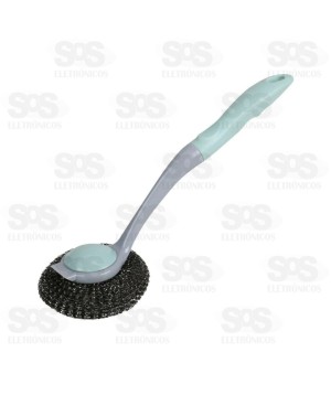 Esponja de Aço Inox 30CM Colorida Top Útil TOP0667