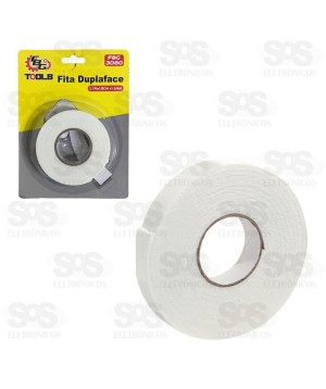 Fita Adesiva Dupla Face Branca 2,7 Metros FBG 3080