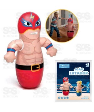João Bobo Teimoso Combate Inflável Boxeador Caerus CRS-2398