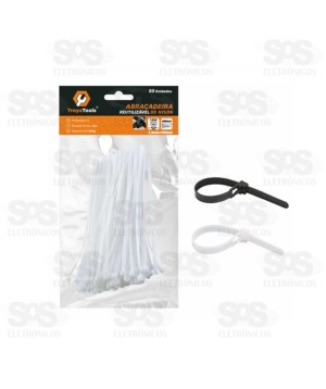 Abraçadeira De Nylon 3,6x350mm Com 100 Unidades Troya Tools TRY-0071