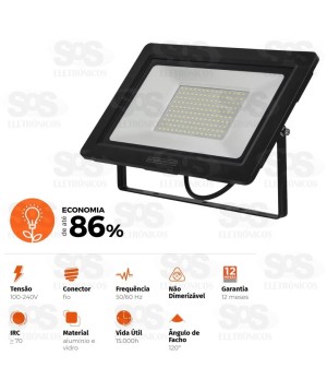 Refletor Eco Quadrado LED Branco 30W Black+Decker BDR1-2400