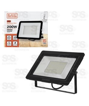 Refletor Eco Quadrado LED Branco 200W Black+Decker BDR1-0200