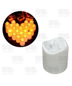 Mini Vela Decorativa Chama Branco Frio Unitária TOP1861