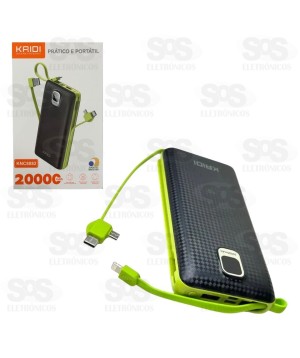 Carga Extra 20.000mAh 4 Interfaces Kaidi KNC8882
