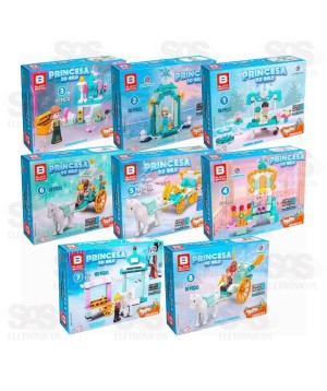 Bloco de Montar Princesa Do Gelo Modelos Sortidos Polibrinq BM036