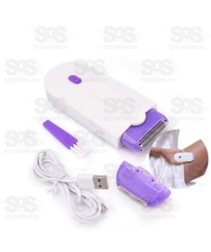 Mini Depilador Portátil Indolor Recarregável 2 Cabeças BM-C073