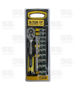 Kit Chave de Catraca 3/8 Polegadas 12 Peças BT-436