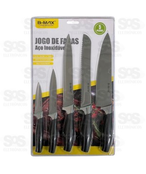 Kit Facas De Cozinha 5 Peças B-Max BM-DJ514