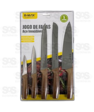 Kit Facas De Cozinha 5 Peças B-Max BM-DJ515