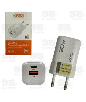 Carregador Rápido PD+QC 20W Kaidi CQ-1501
