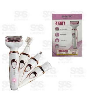 Máquina Depiladora 4 em 1 Recarregável B-Max BM-C059