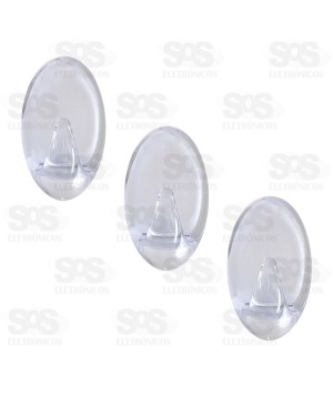 Ganchos Multiuso Transparente 3 Unidades Top Útil TOP1346