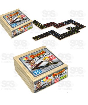 Dominó 28 Peças e Estojo em Madeira IOB 115