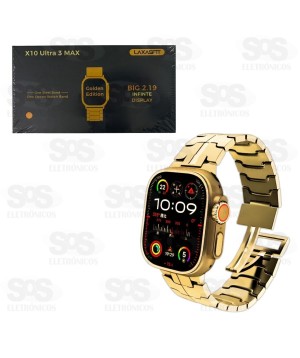 Relógio Smartwatch Golden Edition X10 Ultra 3 Max