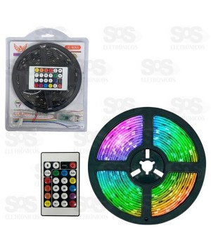 Fita de LED Colorida Com Controle Remoto 5 Metros Altomex AL-5055