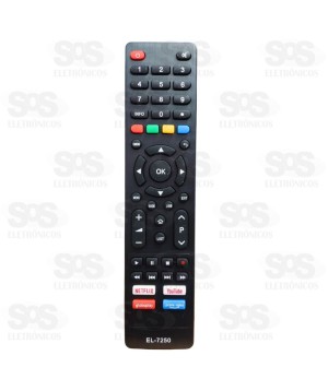 Controle Remoto Philco 4K Teclas SmartTV  EL-7250