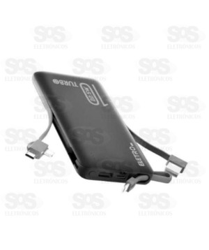 Carga Extra 10.000mAh Turbo 4 Interfaces Eletromex EL-2921