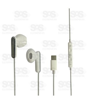 Fone De Ouvido Com Microfone Type C Eletromex EL-1418