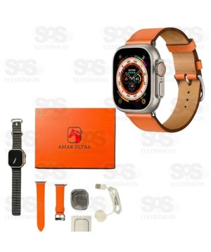 Relógio Smartwatch Amax Ultra 49mm 2 Pulseiras