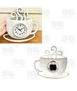 Relógio De Parede Xícara 31,5cm Onyx 5737