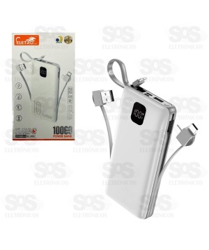 Carga Extra 10.000mAh 4 Interfaces Eletromex EL-2917