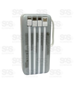 Carga Extra 30.000mAh 4 Interfaces Eletromex EL-2938