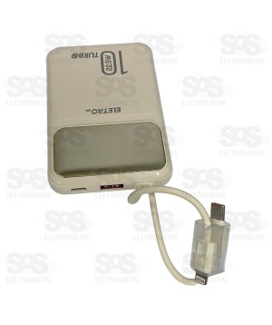 Carga Extra 10.000mAh 2 Interfaces Eletromex EL-2950