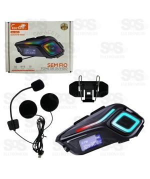 Fone e Microfone Sem Fio Para Capacete Eletromex EL-1515