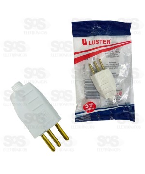 Tomada Plug Macho 2P+T Luster 10641