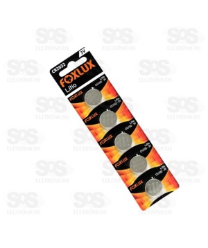 Bateria Moeda 2032 3V Cartela Com 5 Unidades Foxlux 95.10