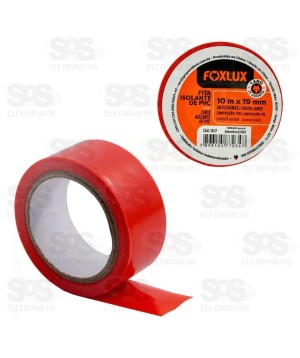 Fita Isolante 10 Metros Vermelha 10 Unidades Foxlux 10.17