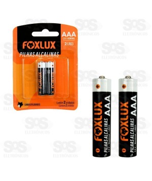 Pilhas Alcalinas AAA 1.5V 2 Unidades Foxlux 95.04
