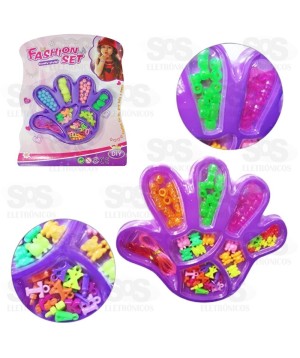 Kit Miçanga Faça Você Mesmo Flor Toy King TK-AB6713