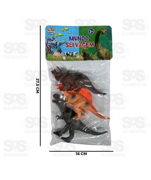 Dinossauros De Plástico Com 3 Peças Toy King TK-AB5455