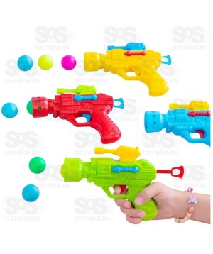 Kit Com 2 Pistola Lança Bolas De Plástico Toy King TK-AB4358