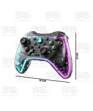 Controle Sem Fio Transparente PC/Video Game/Celular LH-3