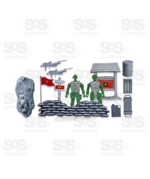 Kit Bonecos Militares 13 Peças Pica Pau 769