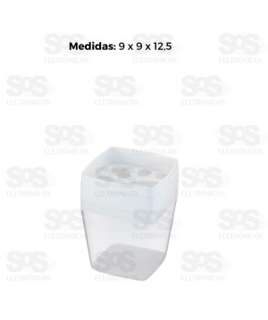 Porta Escova Sem Tampa Transparente Rainha 78