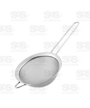 Peneira Média De Aço Inox 12CM Top Útil TOP0873