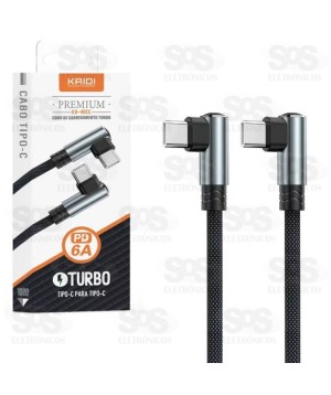 Cabo Turbo Type C Para Type C 1 Metro Premium Kaidi KD-40CC