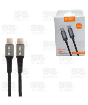 Cabo Type C Para Type C 1 Metro 60W Kaidi KD-107CC