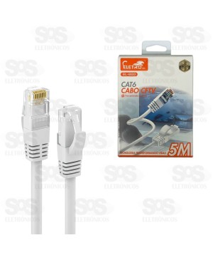 Cabo De Rede CAT6 5 Metros Eletromex EL-8110