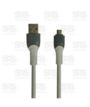 Cabo Emborrachado Reforçado Micro USB (V8) 3 Metros Kaidi KD-354M