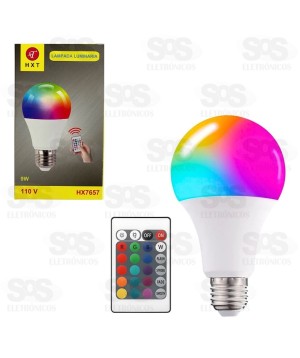 Lâmpada LED Colorida 9W Com Controle Remoto HX7657