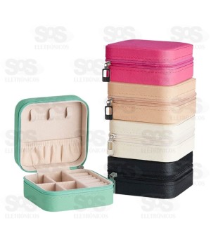 Porta Joias Quadrado Com Divisórias Cores Variadas HX6596