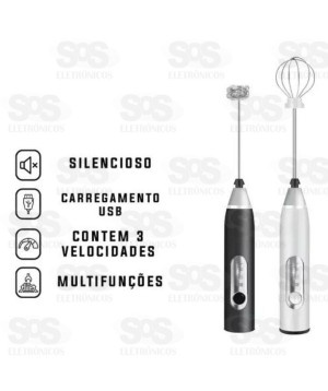 Mixer Eletrico 2 em 1 Portatil Recarregável BK-68