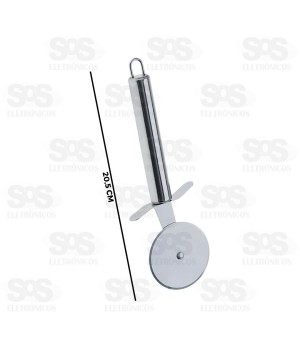 Cortador De Pizza Aço Inox 20,5cm Caerus CRS-2767