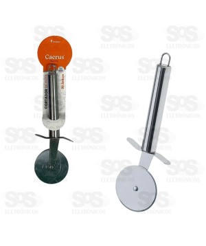 Cortador De Pizza Aço Inox 20,5cm Caerus CRS-2767