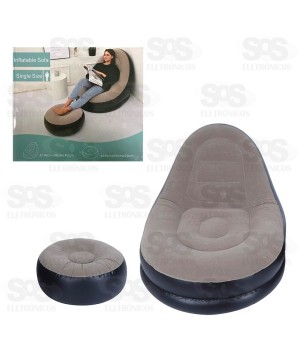 Poltrona Inflável Com Puff Tomate MC-45