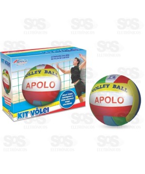 Kit Bola De Vôlei e Rede Apolo 174